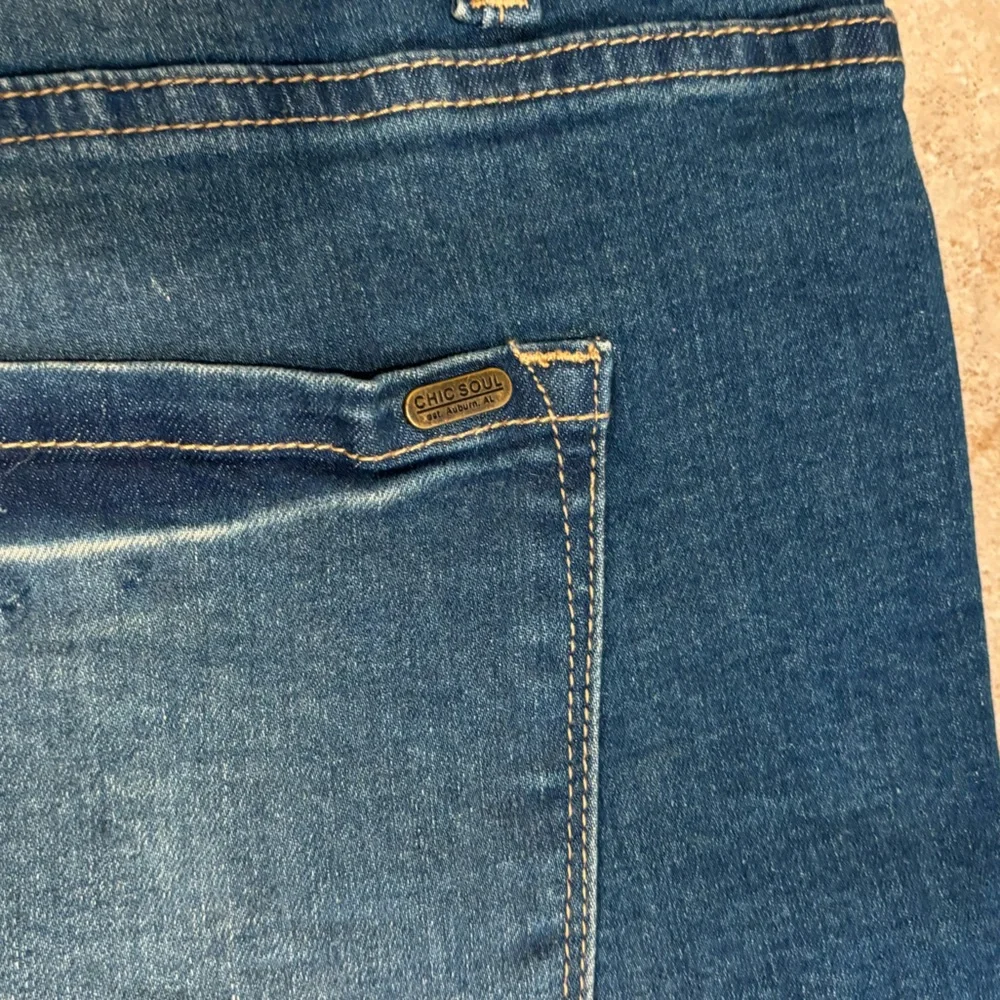 Chic Soul Casting Shadows Skinny Jean Medium Wash Size 20 - Picture 6 of 7